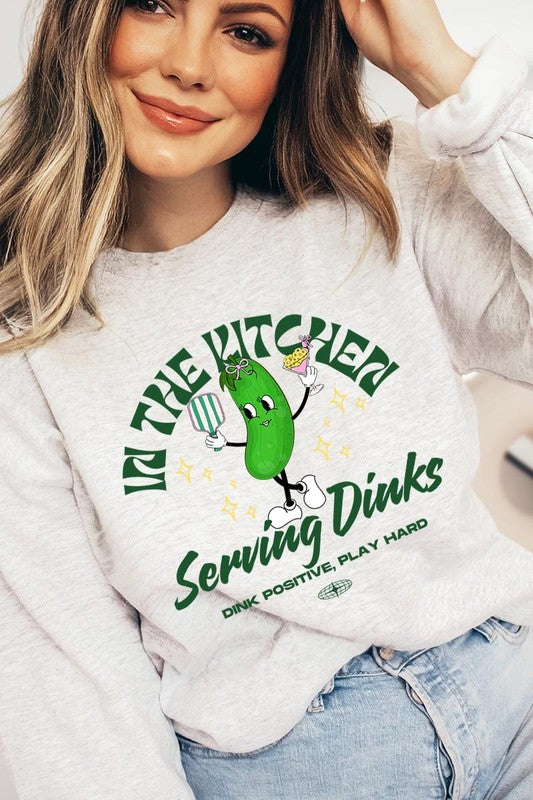 In the Kitchen Serving Dinks Crewneck Sweatshirt