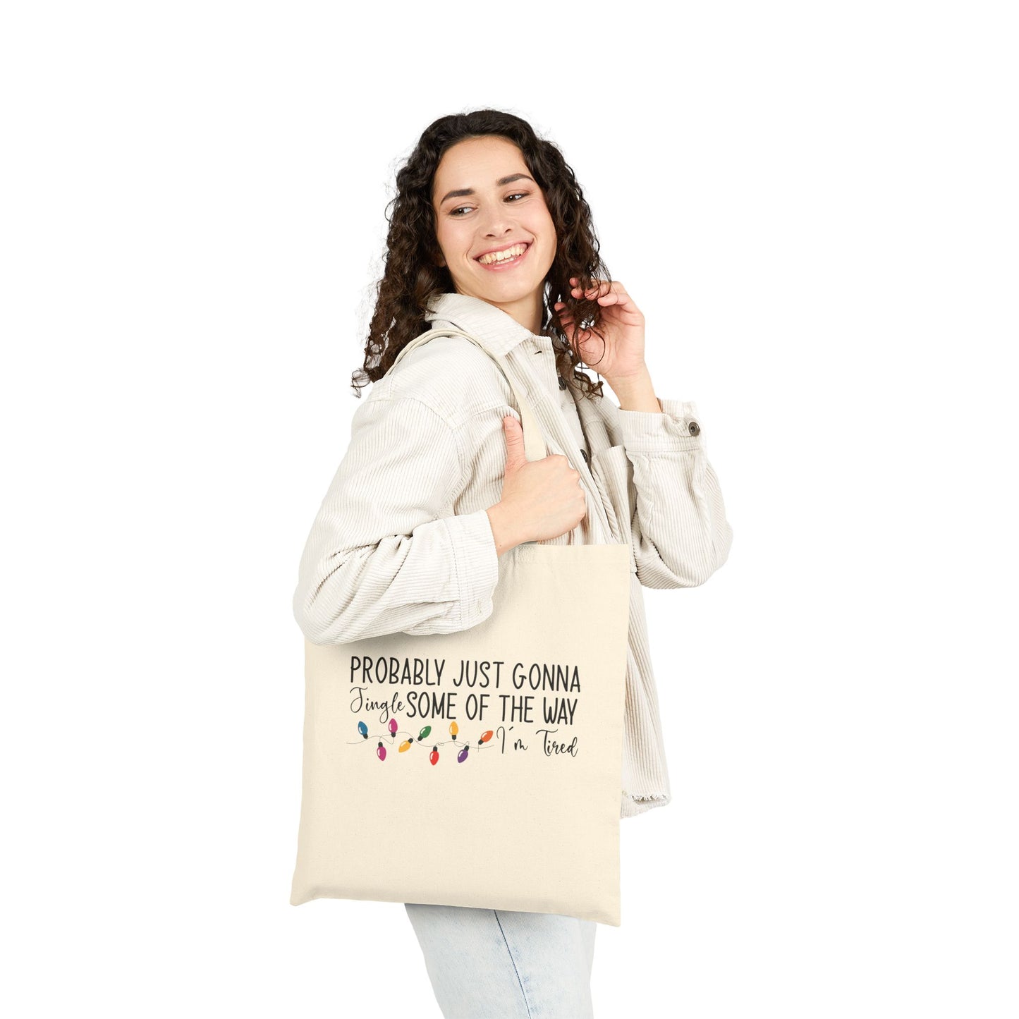 Jingle Some of the Way Cotton Canvas Tote Bag