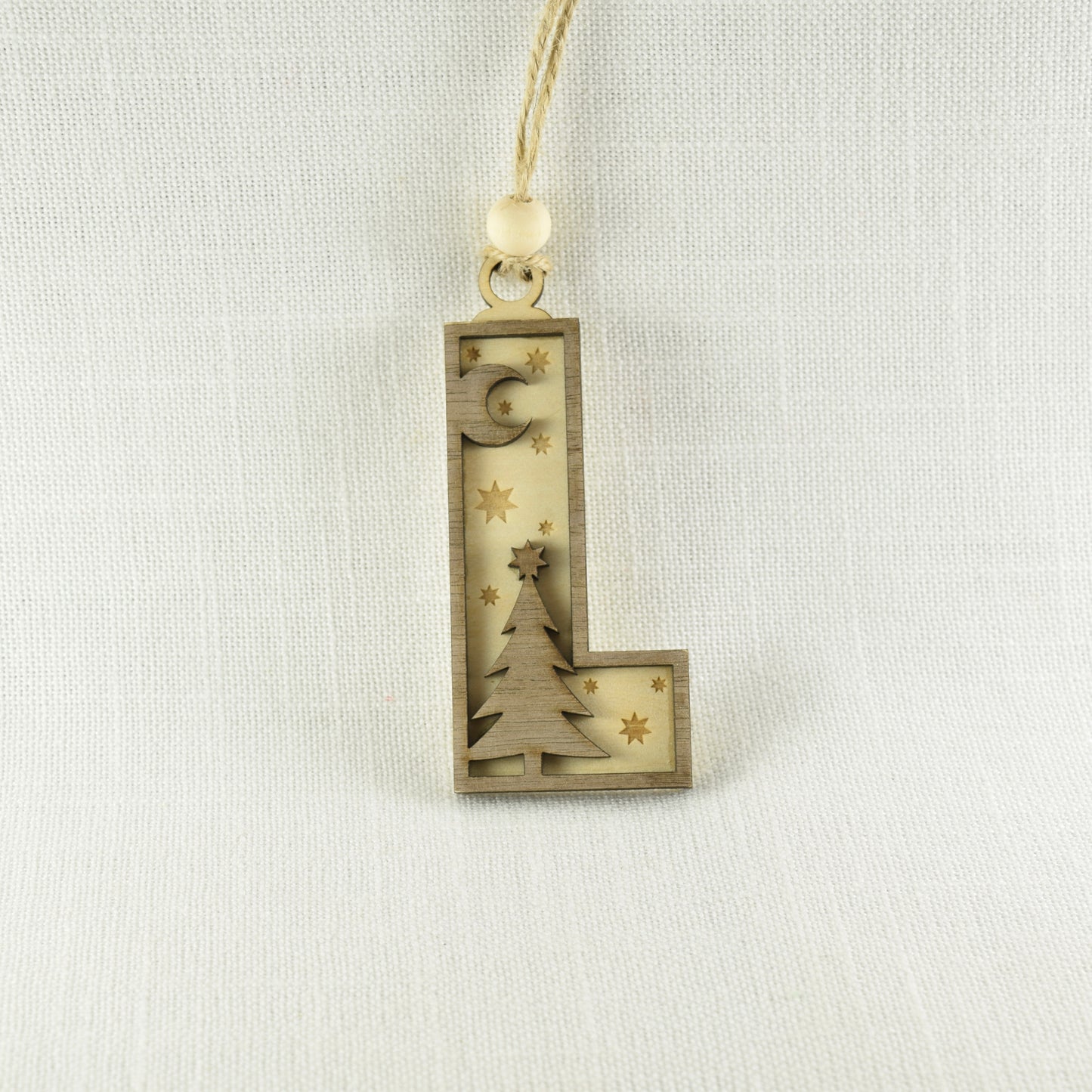 Winter Woodland Letter Ornament
