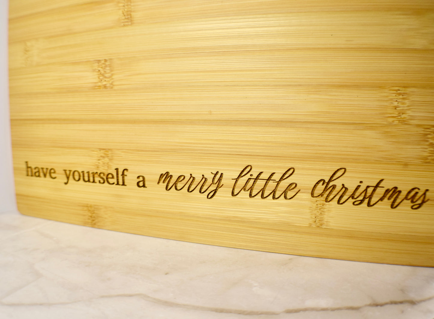 Merry Little Christmas Bamboo Board