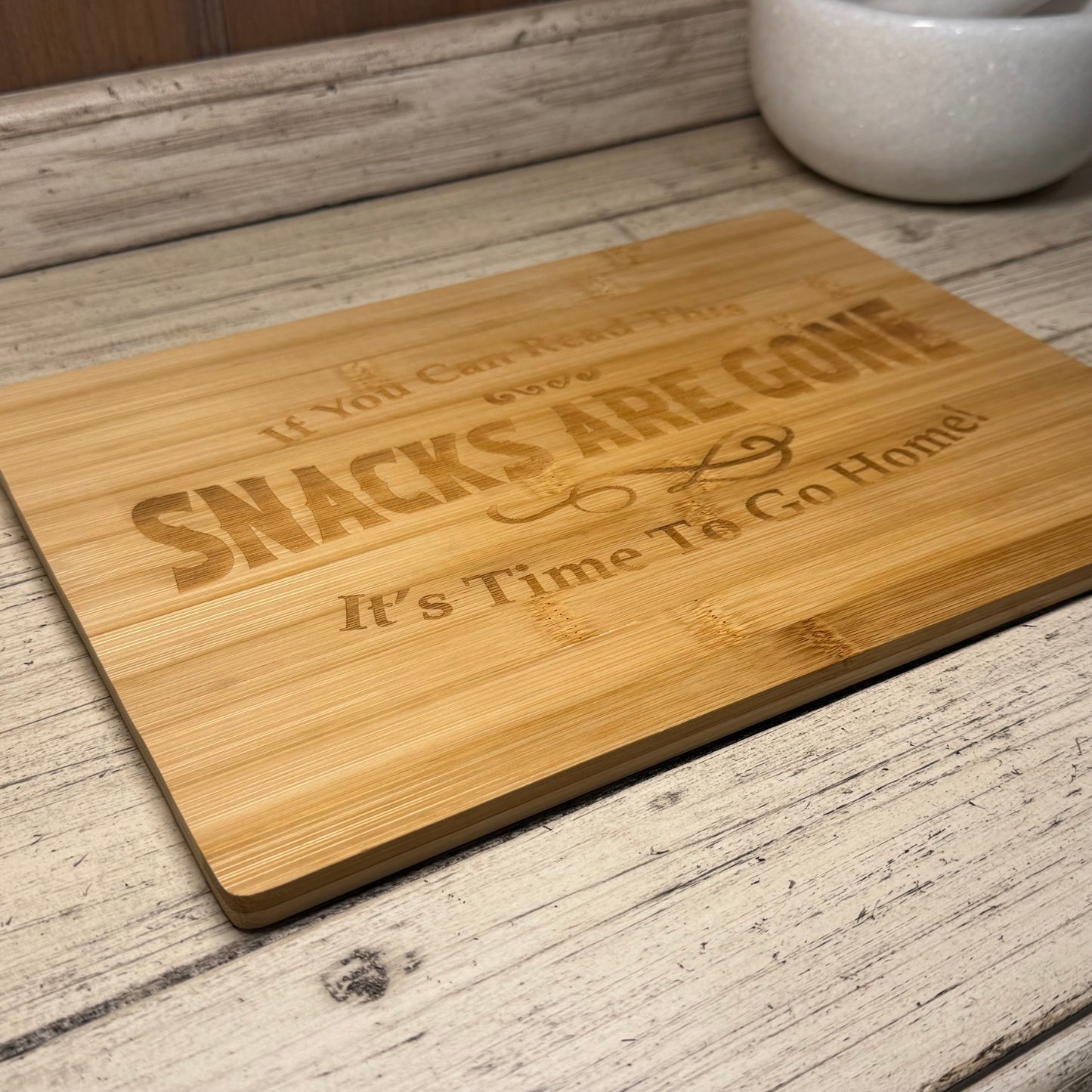 Snacks Are Gone Cutting Board