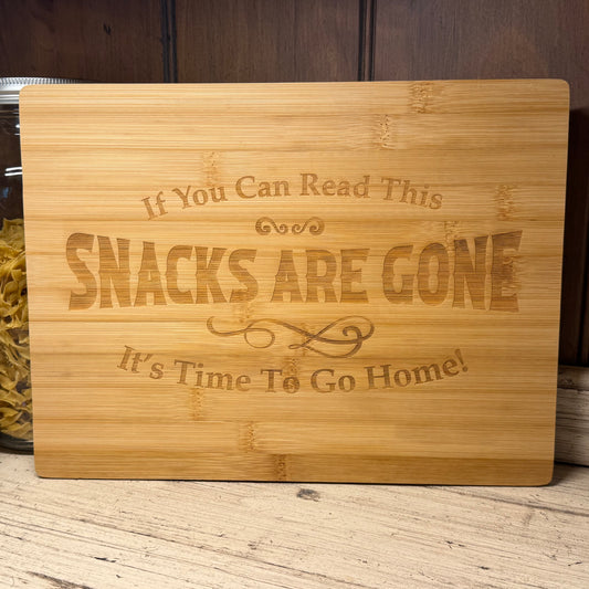 Snacks Are Gone Cutting Board
