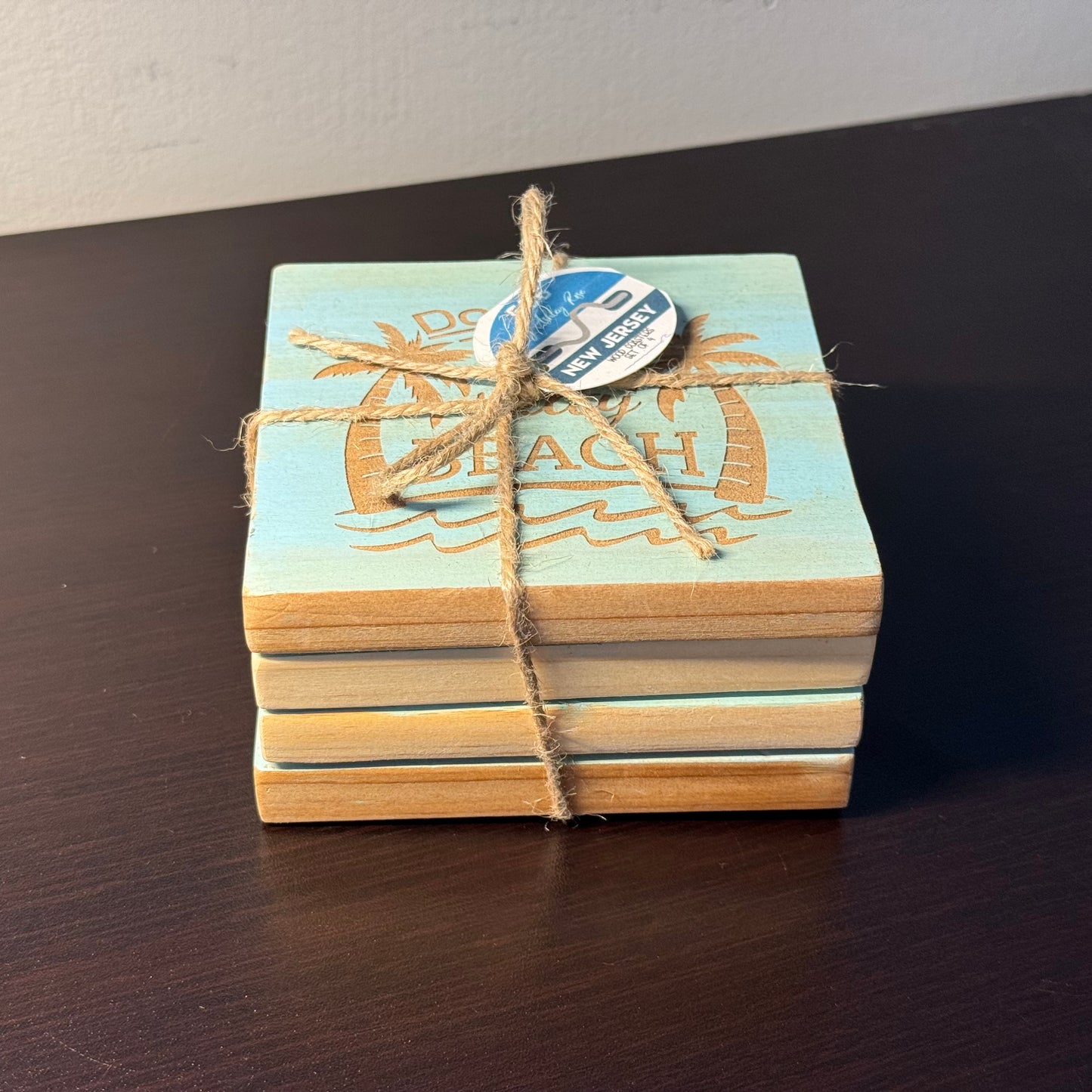 Hand Painted & Engraved Wood Coaster Sets