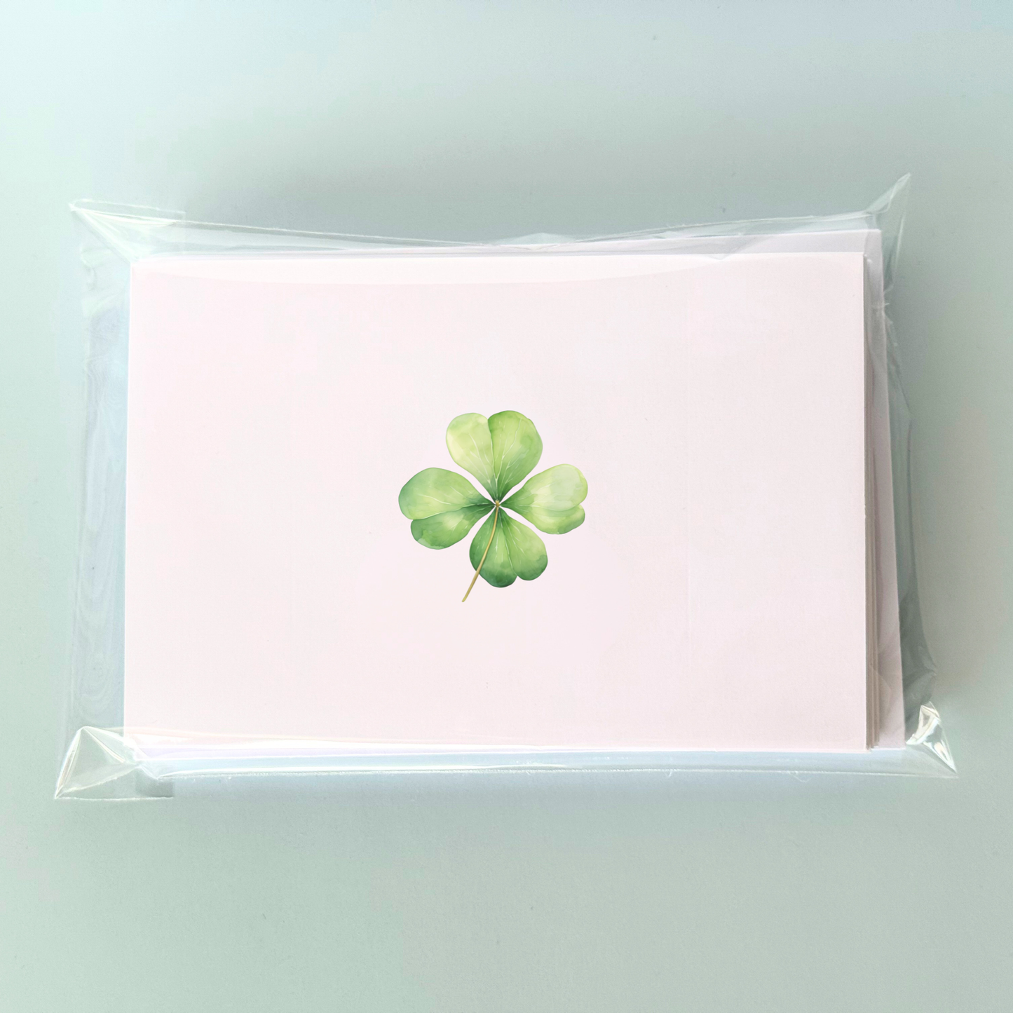 Lucky Clover Greeting Cards – Card & Envelope - Set of 6