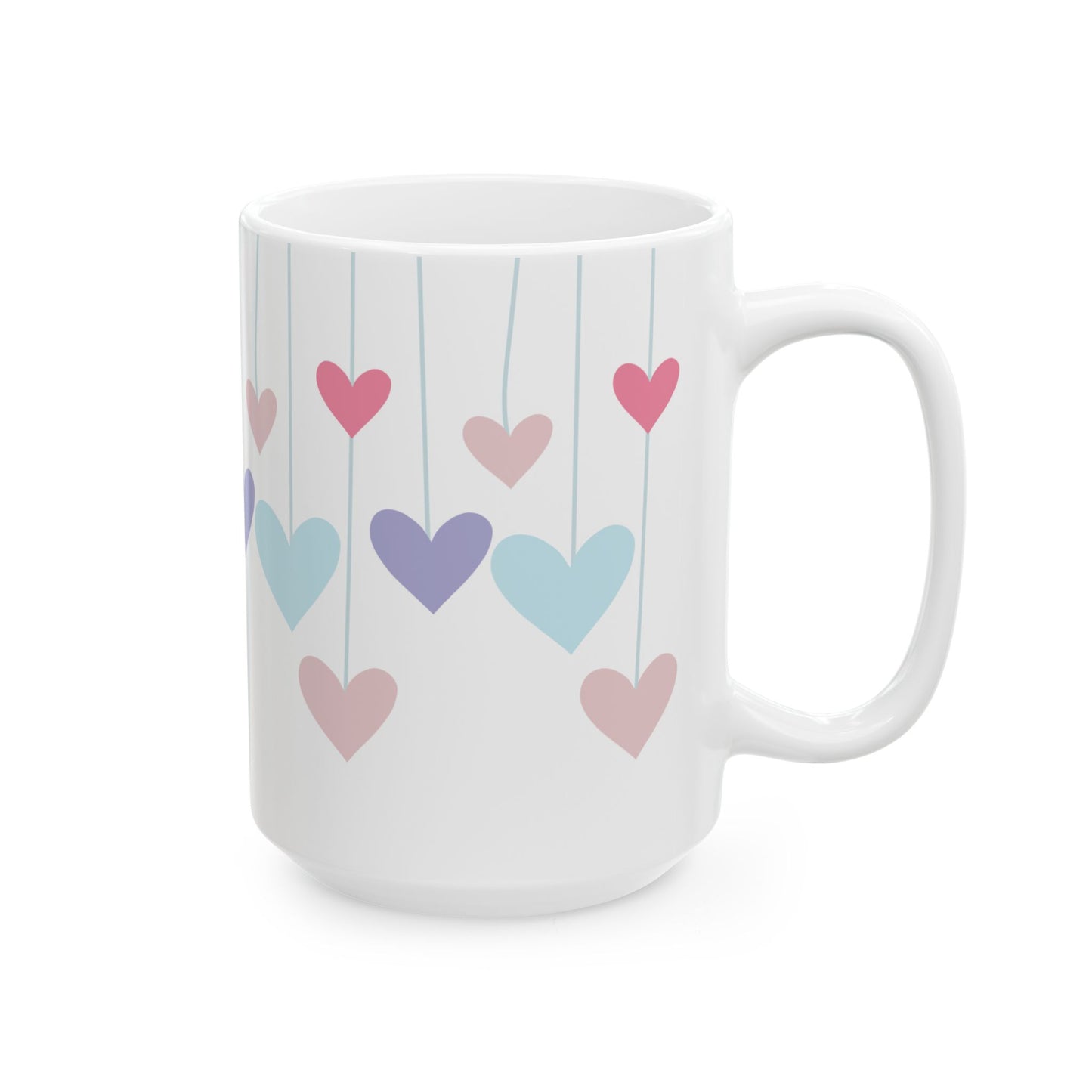 Pastel Hearts Ceramic Mug