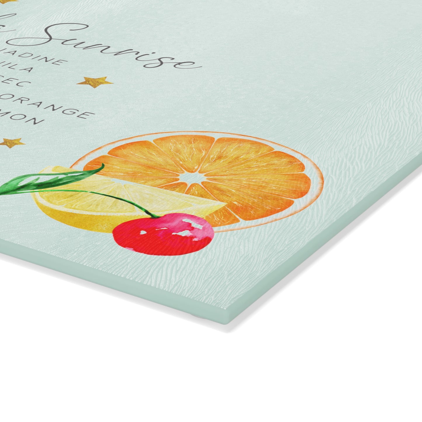 Tequila Sunrise Recipe Glass Cutting Board