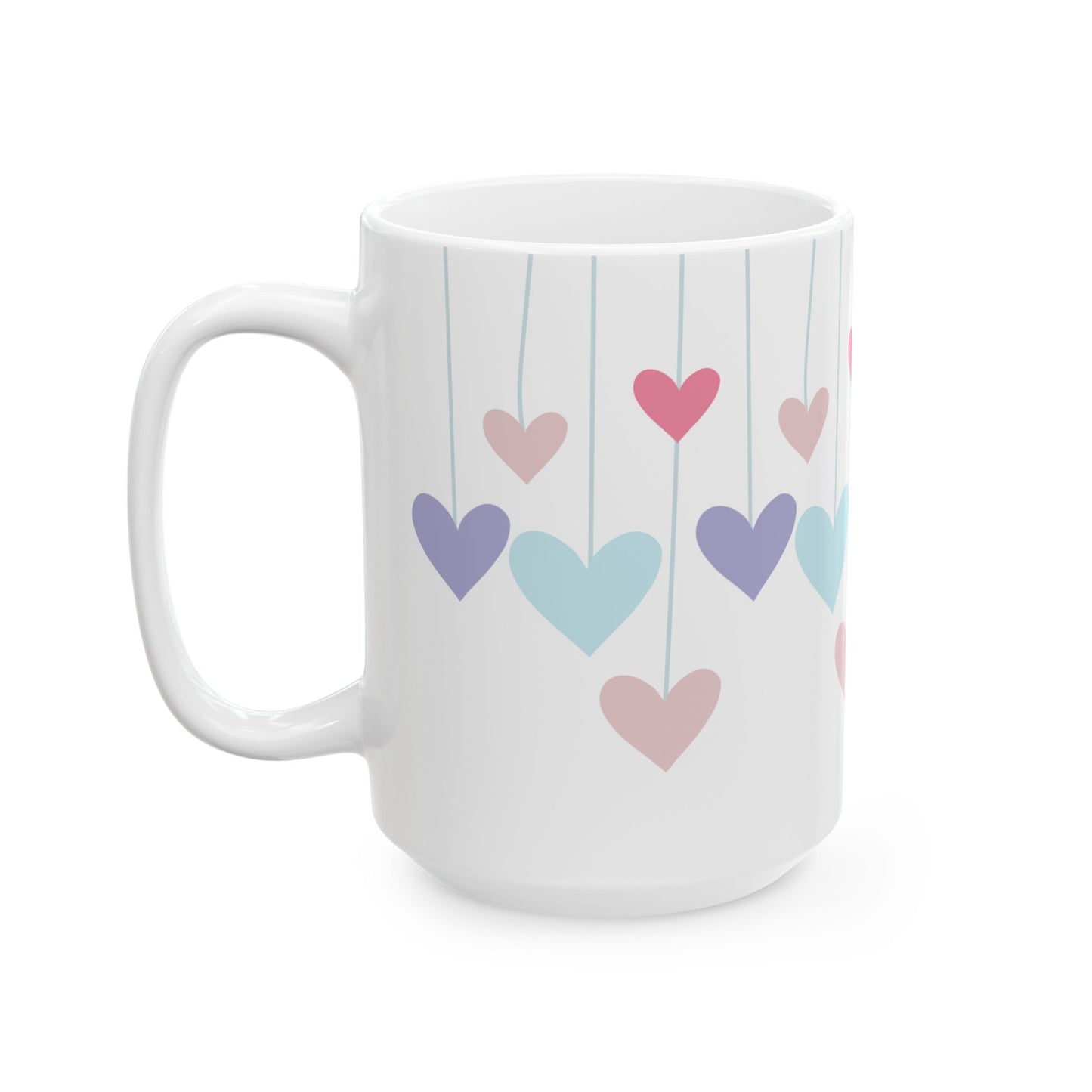 Pastel Hearts Ceramic Mug