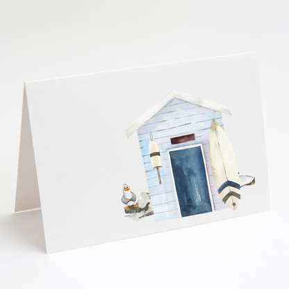 Summer Seagull Greeting Cards – Beach Card Set of 10