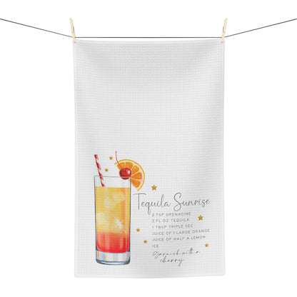 Tequila Sunrise Recipe Soft Tea Towel