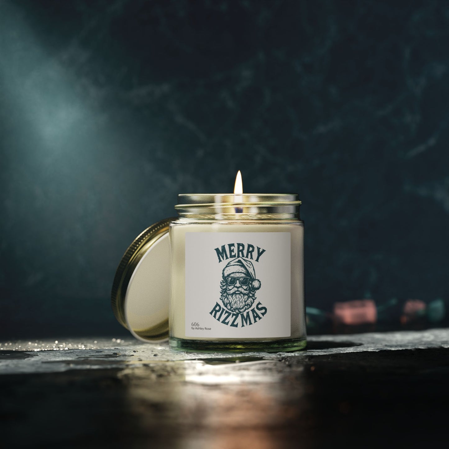 Merry Rizzmas Scented Candle, Coconut Apricot Wax (4oz, 9oz)