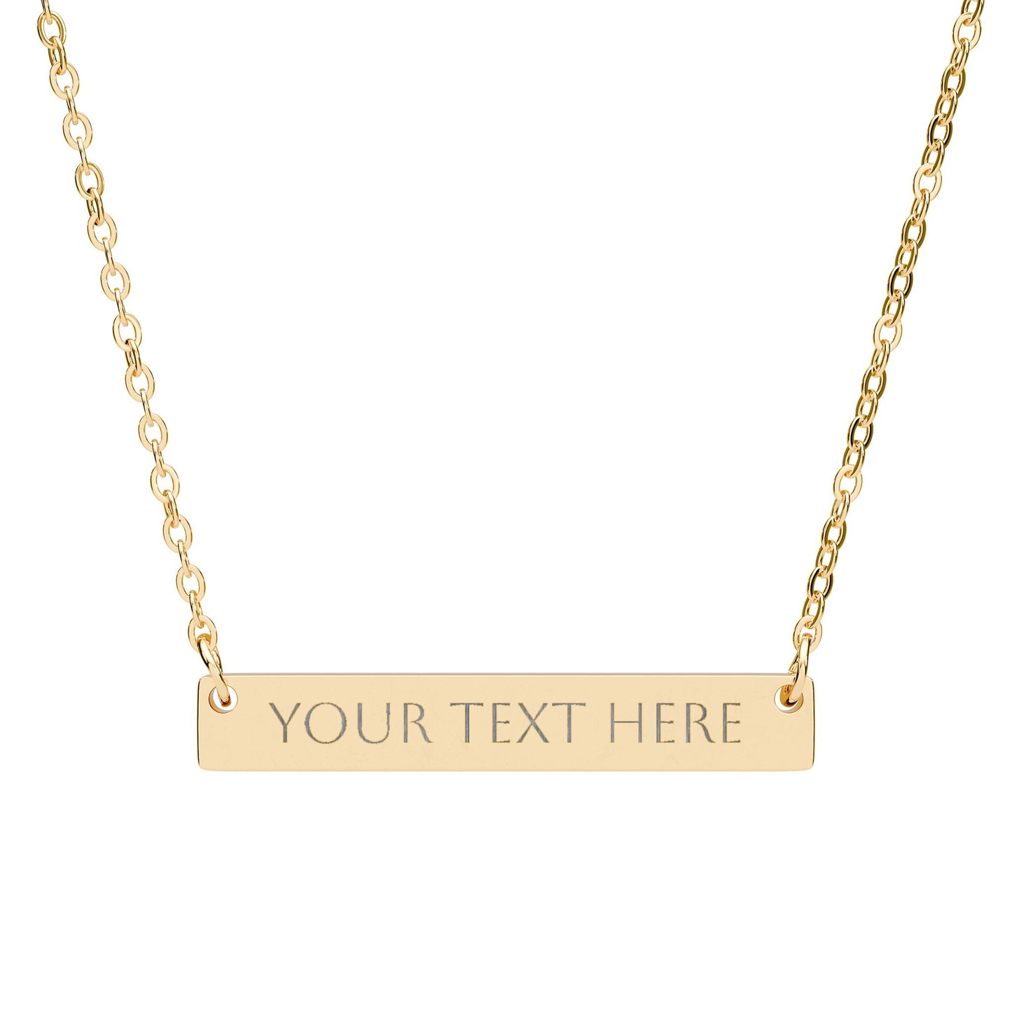 Personalized Engraved Horizontal Bar Necklace