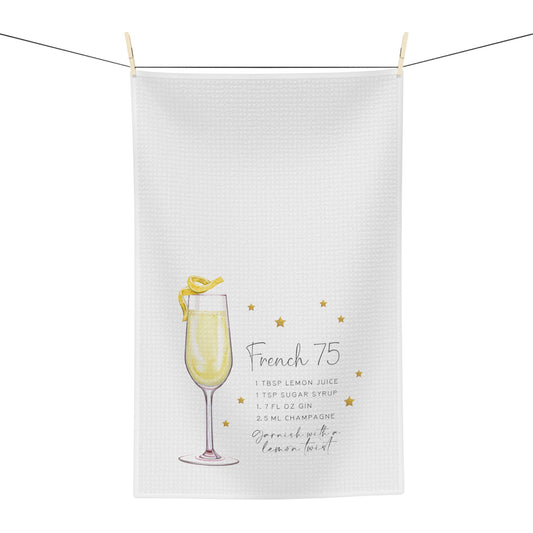 French 75 Recipe Soft Tea Towel