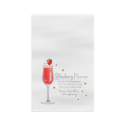 Strawberry Mimosa Recipe Soft Tea Towel