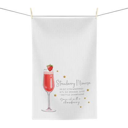 Strawberry Mimosa Recipe Soft Tea Towel