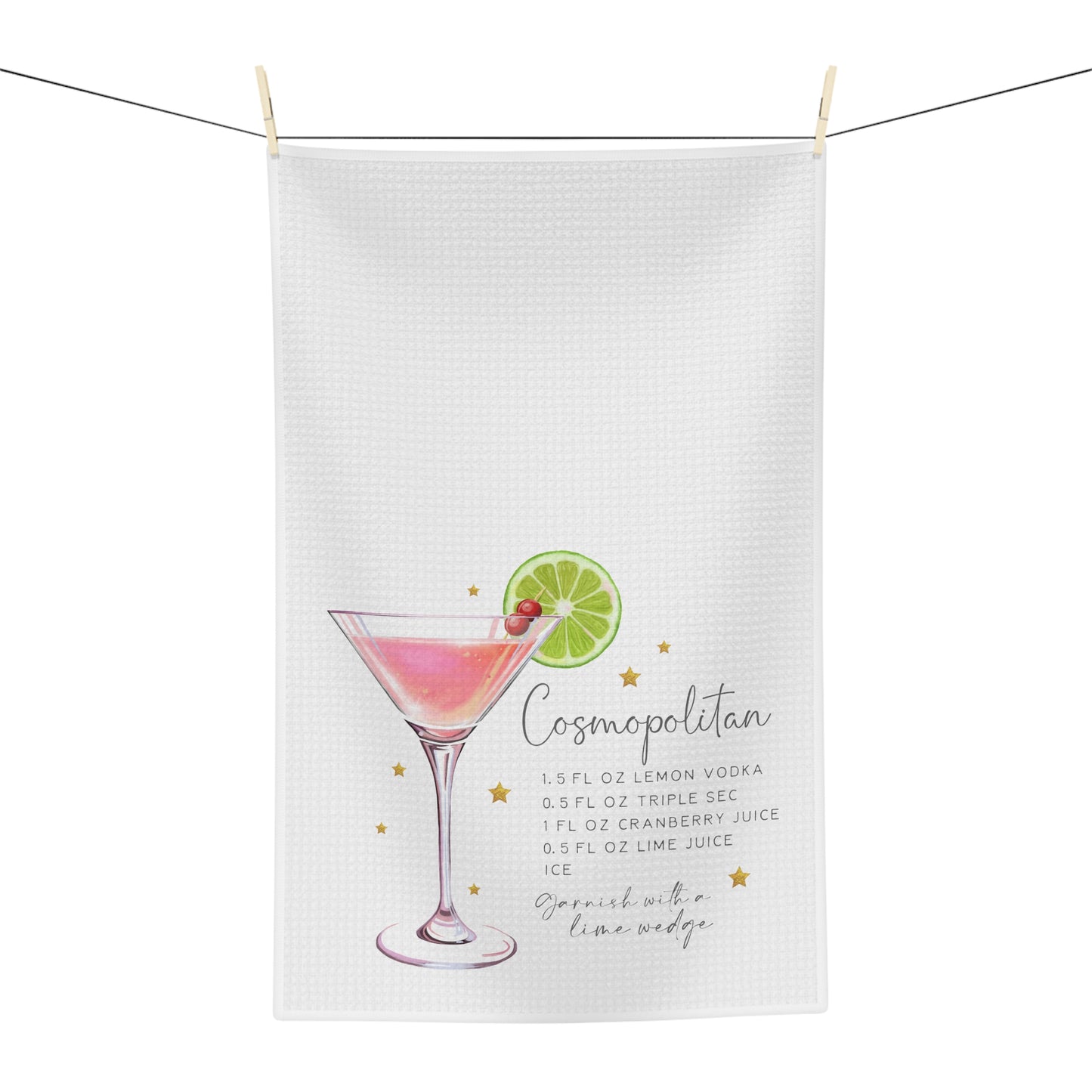 Cosmopolitan Recipe Soft Tea Towel