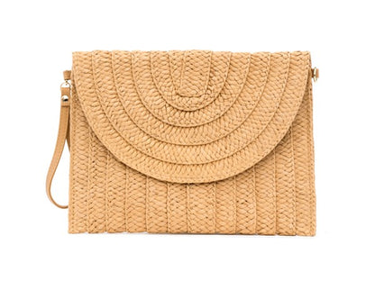 Foldover Straw Clutch