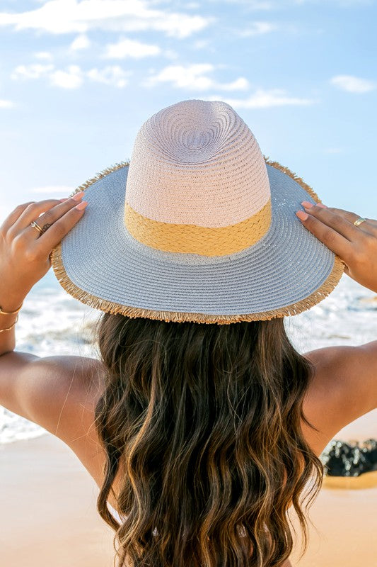 Fray-Edge Straw Panama Hat