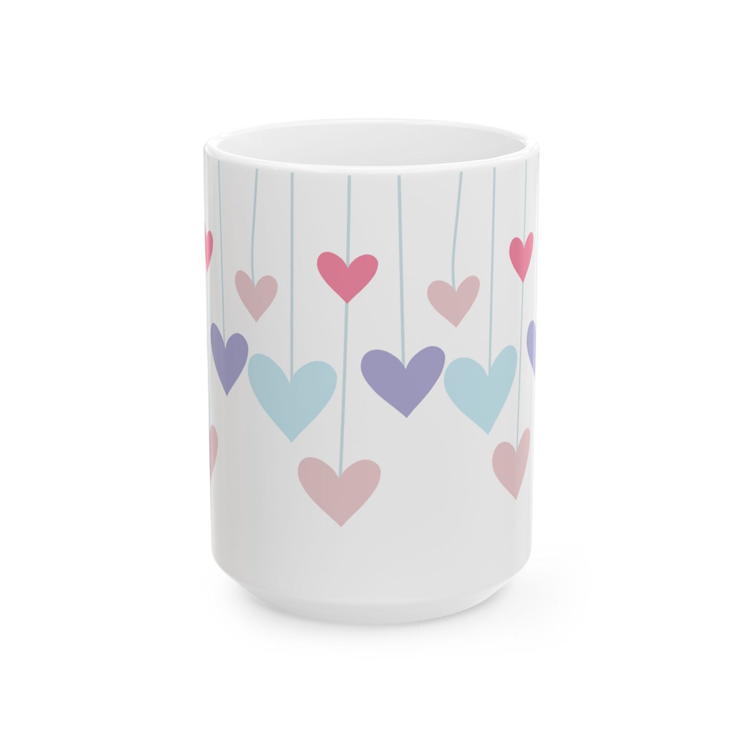 Pastel Hearts Ceramic Mug