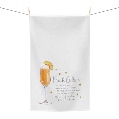 Peach Bellini Recipe Soft Tea Towel