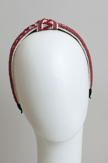 Embroidered Stitch Knotted Headband