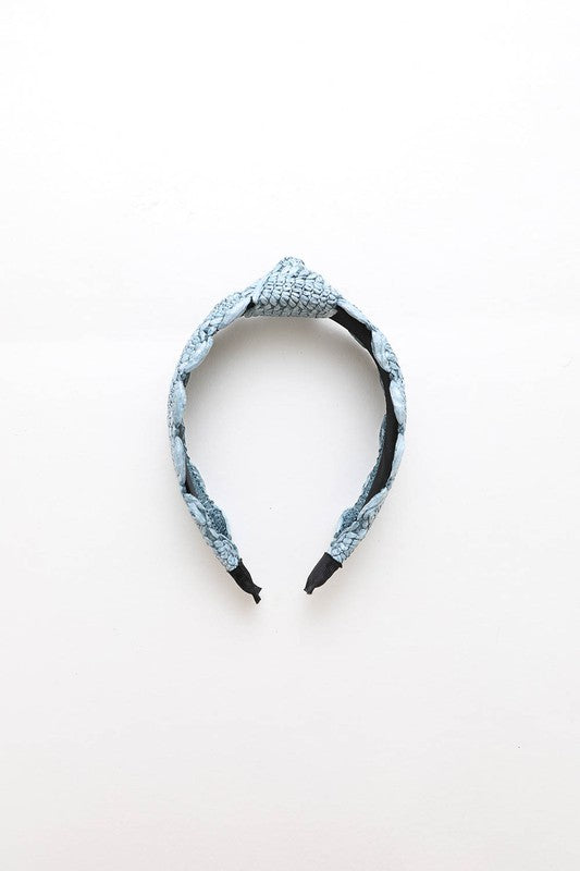 Raffia Crochet Trim Headband