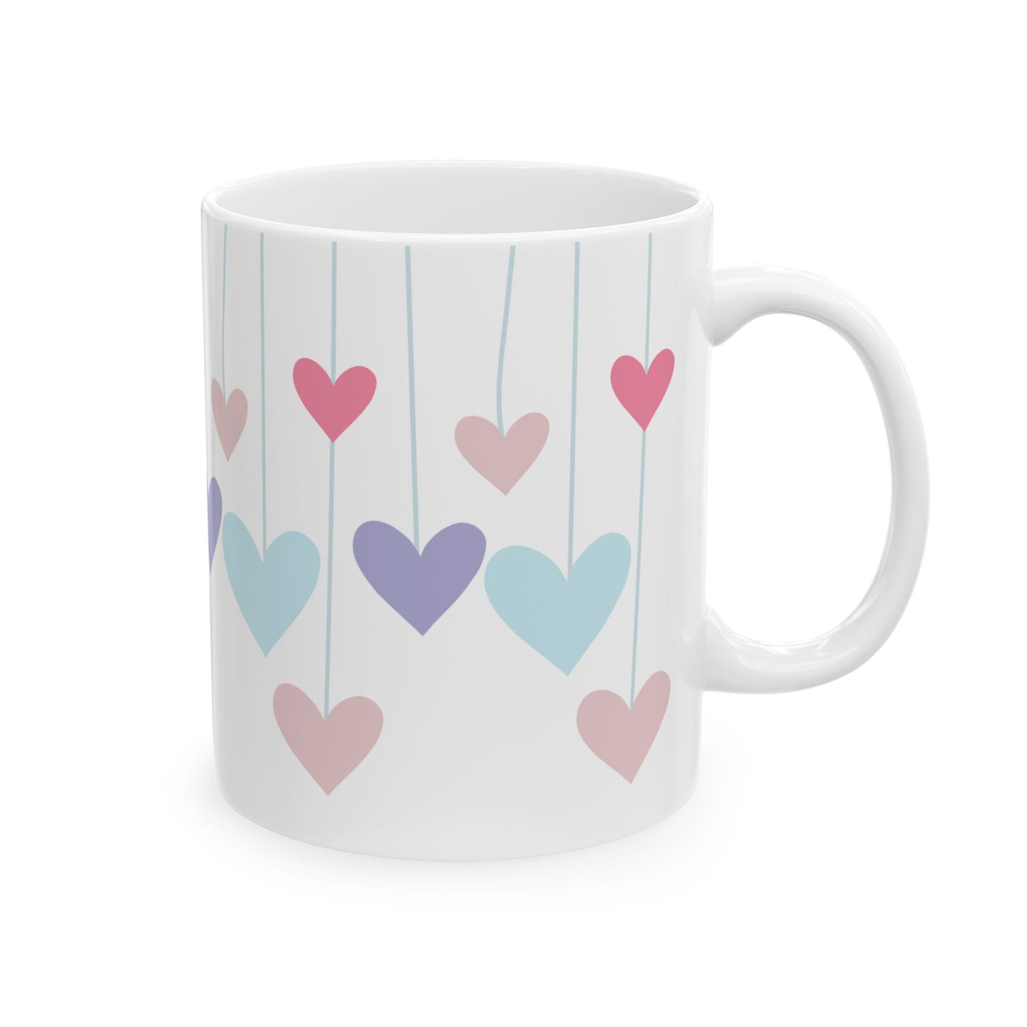 Pastel Hearts Ceramic Mug