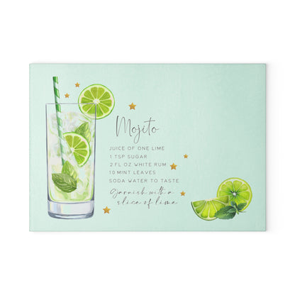 Mojito Recipe Glass Cutting Board