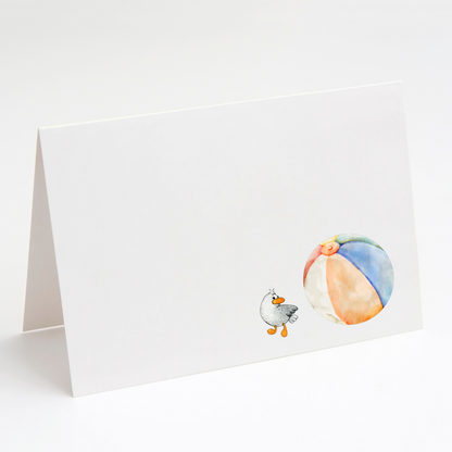 Summer Seagull Greeting Cards – Beach Card Set of 10