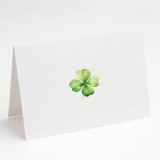 Lucky Clover Greeting Cards – Card & Envelope - Set of 6