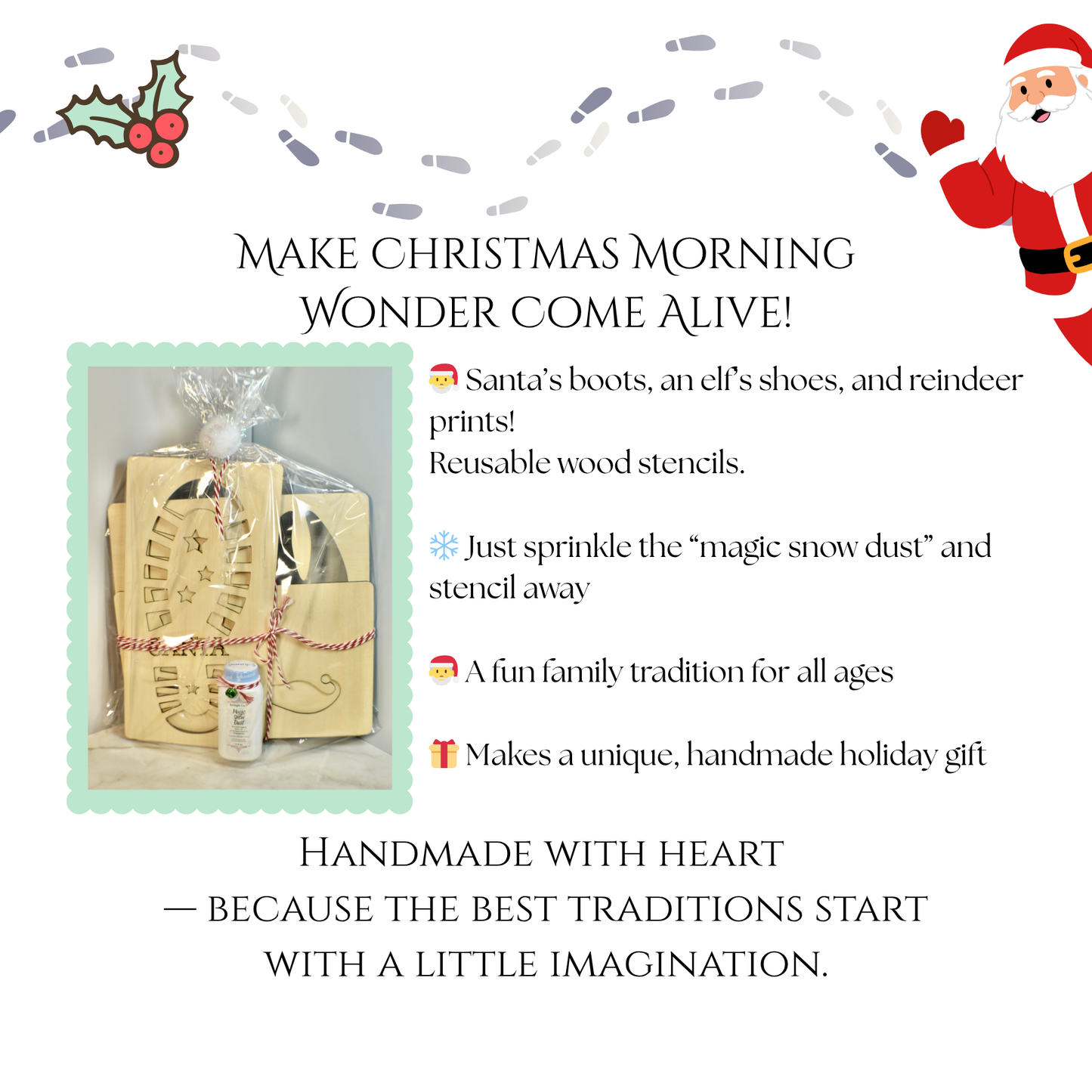 Night Before Christmas Footprint Stencil Set