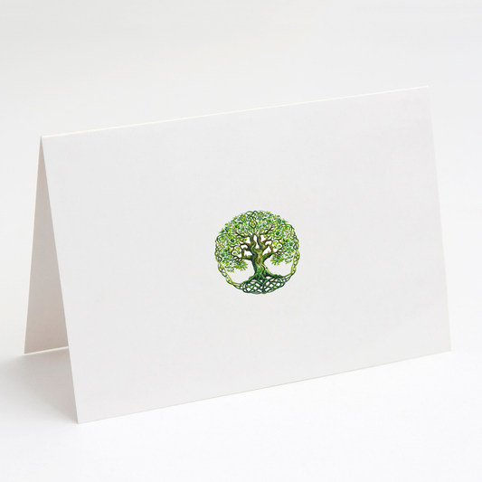 Tree of Life Greeting Cards – Card & Envelope Set of 10, meaningful handmade piece by 606