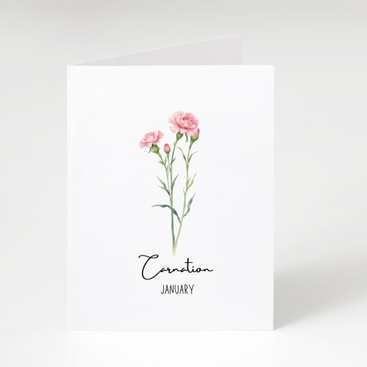 Birth Month Flower 4x6 Greeting Card Set of 12 Cards with Envelopes, meaningful handmade piece by 606