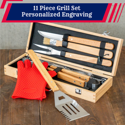 Custom Engraved Grill Set