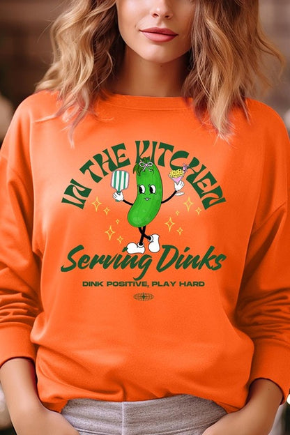 In the Kitchen Serving Dinks Crewneck Sweatshirt
