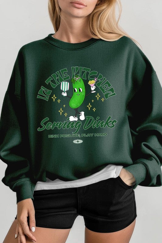 In the Kitchen Serving Dinks Graphic Sweatshirt