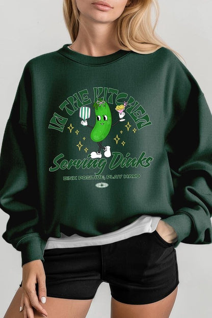In the Kitchen Serving Dinks Crewneck Sweatshirt