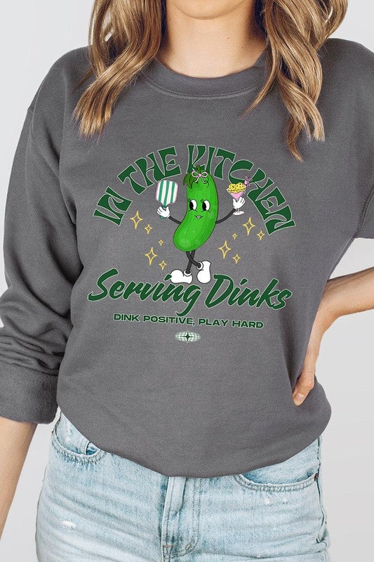 In the Kitchen Serving Dinks Graphic Sweatshirt