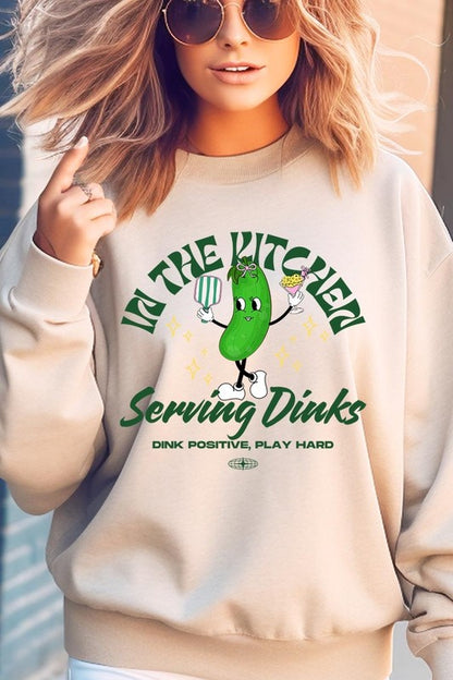 In the Kitchen Serving Dinks Crewneck Sweatshirt