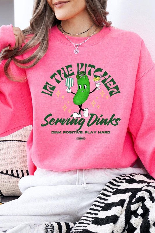 In the Kitchen Serving Dinks Graphic Sweatshirt