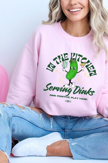 In the Kitchen Serving Dinks Crewneck Sweatshirt