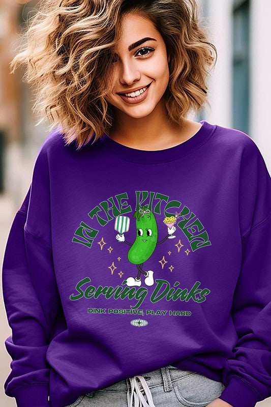 In the Kitchen Serving Dinks Graphic Sweatshirt