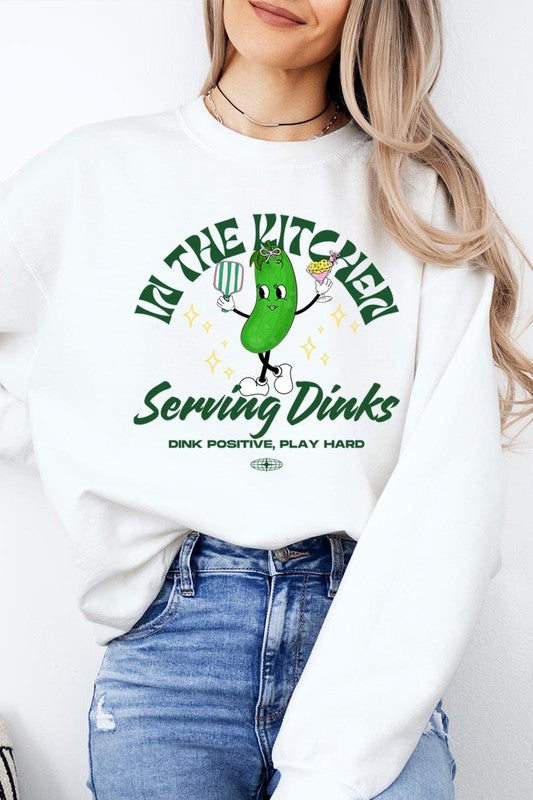 In the Kitchen Serving Dinks Graphic Sweatshirt