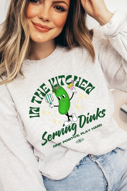 In the Kitchen Serving Dinks Crewneck Sweatshirt, meaningful handmade piece by 606