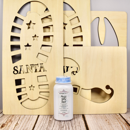 Night Before Christmas Footprint Stencil Set, meaningful handmade piece by 606