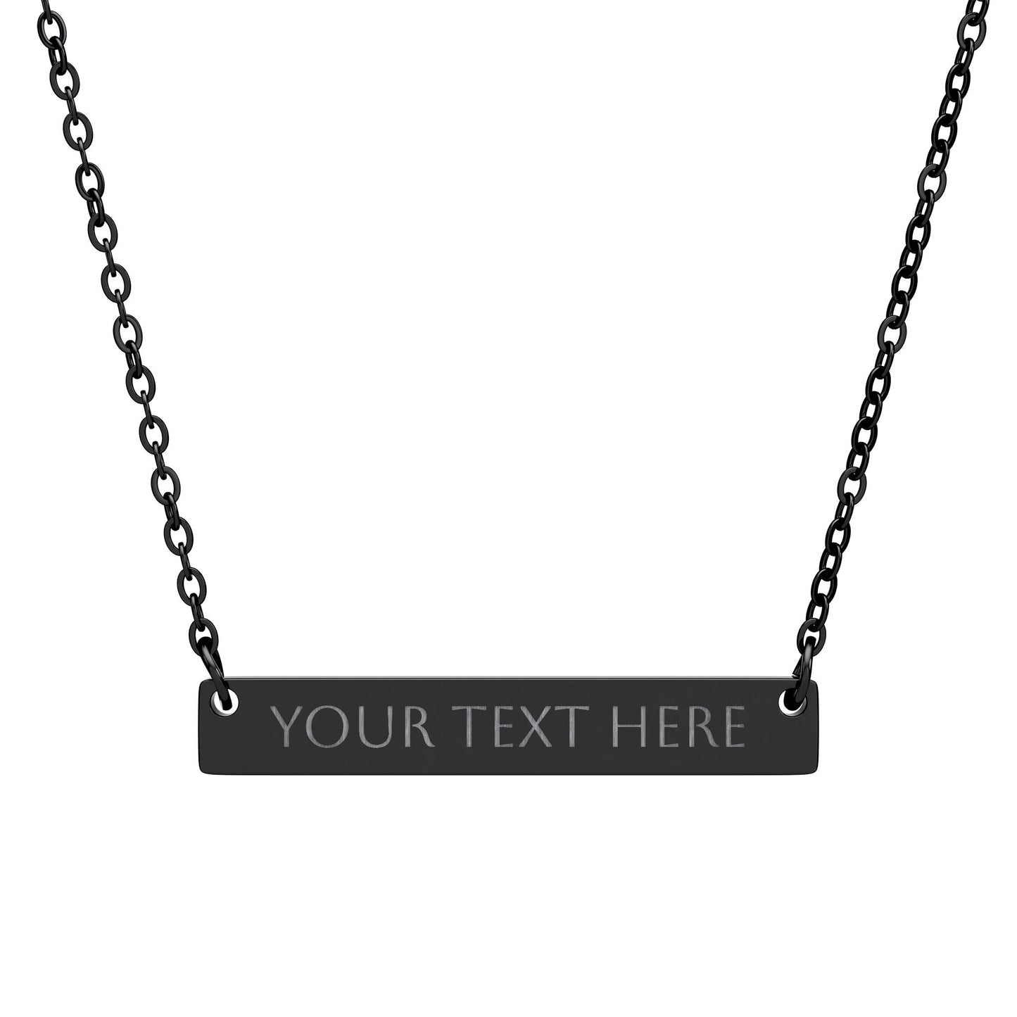 Personalized Engraved Horizontal Bar Necklace