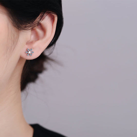 Silver Snowflake Earrings