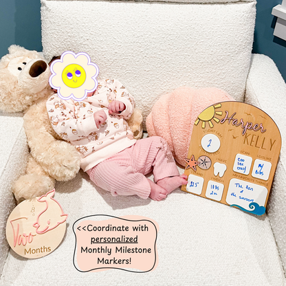 Personalized Beach Baby Milestone Board