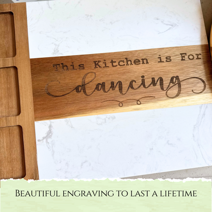 Custom Engraved Marble & Wood Charcuterie Board Deluxe Set