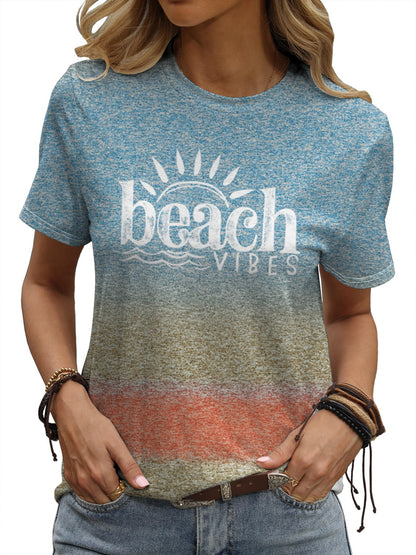 BEACH VIBES Gradient Graphic Tee