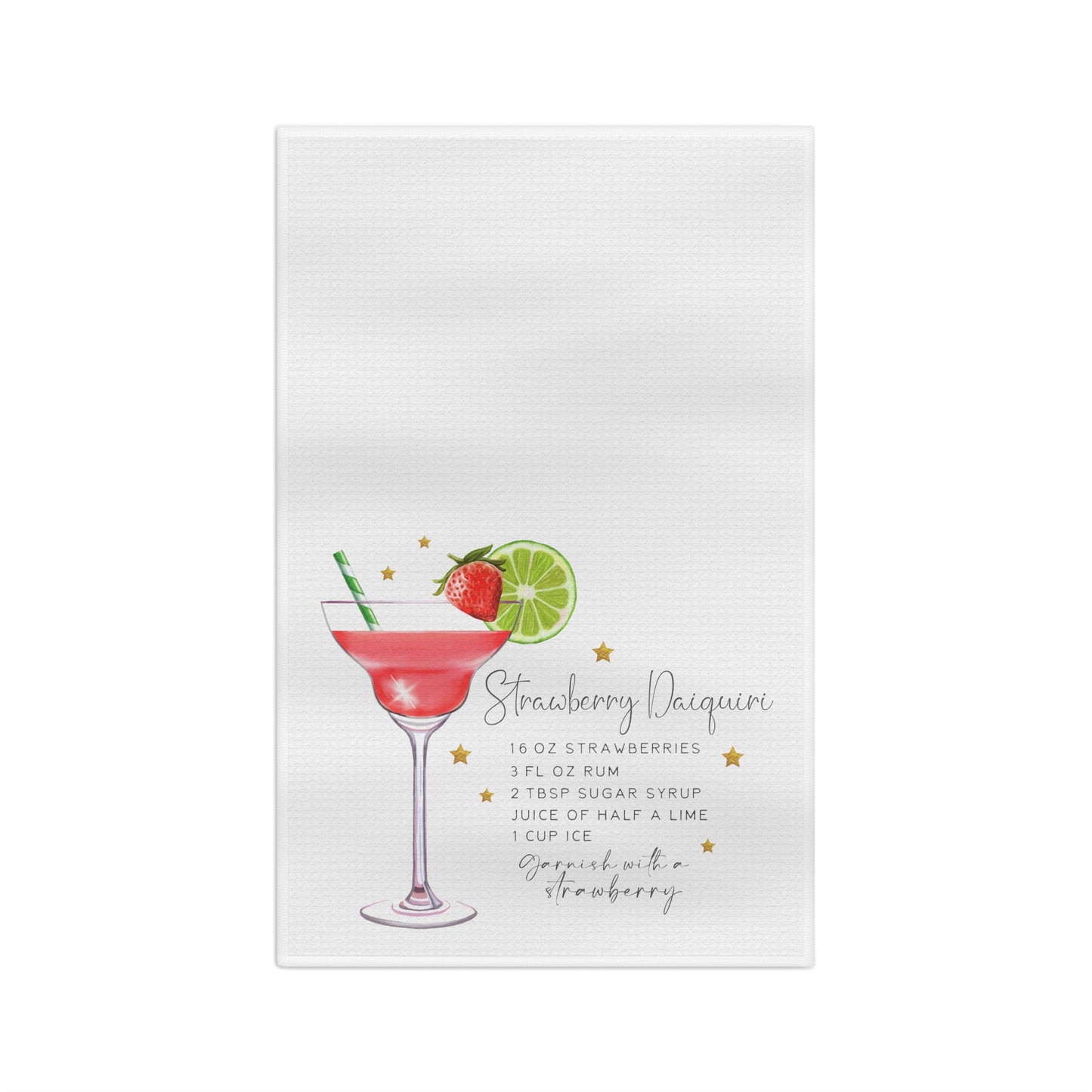 Strawberry Daiquiri Recipe Soft Tea Towel